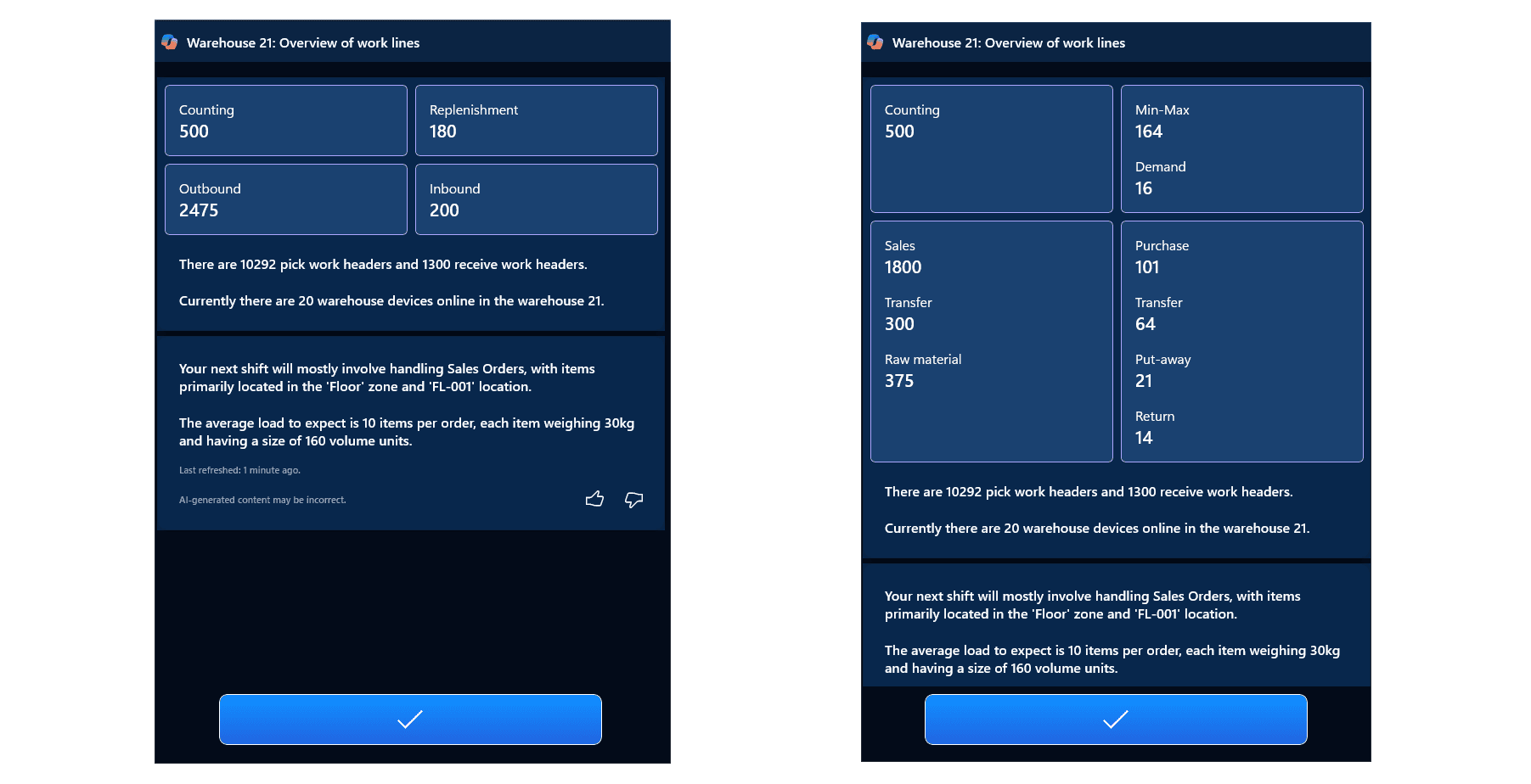 Dynamics 365 Supply Chain Management work line insights with Copilot
